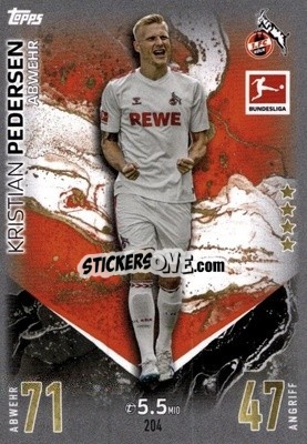 Sticker Kristian Pedersen - German Fussball Bundesliga 2023-2024. Match Attax
 - Topps