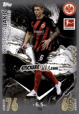 Sticker Kristijan Jakic - German Fussball Bundesliga 2023-2024. Match Attax
 - Topps