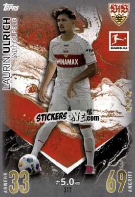 Sticker Laurin Ulrich - German Fussball Bundesliga 2023-2024. Match Attax
 - Topps