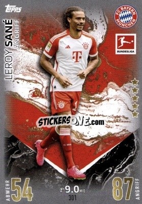 Sticker Leroy Sané - German Fussball Bundesliga 2023-2024. Match Attax
 - Topps