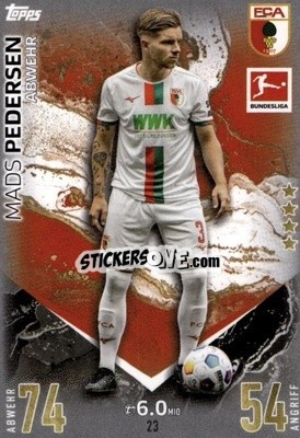 Sticker Mads Petersen - German Fussball Bundesliga 2023-2024. Match Attax
 - Topps