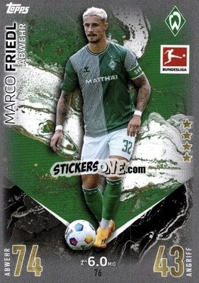 Sticker Marco Friedl - German Fussball Bundesliga 2023-2024. Match Attax
 - Topps