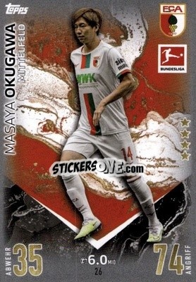 Sticker Masaya Okugawa - German Fussball Bundesliga 2023-2024. Match Attax
 - Topps
