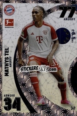 Figurina Mathys Tel - German Fussball Bundesliga 2023-2024. Match Attax
 - Topps