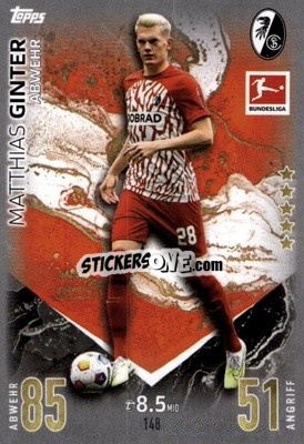 Sticker Matthias Ginter - German Fussball Bundesliga 2023-2024. Match Attax
 - Topps