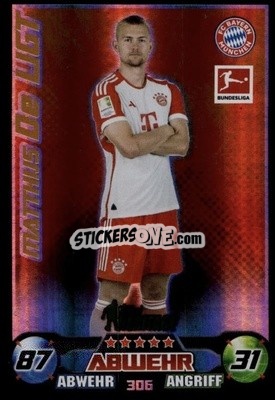 Sticker Matthijs de Ligt - German Fussball Bundesliga 2023-2024. Match Attax
 - Topps
