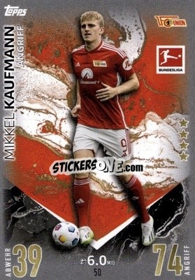 Sticker Mikkel Kaufmann - German Fussball Bundesliga 2023-2024. Match Attax
 - Topps