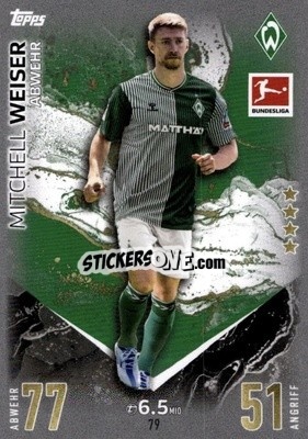 Sticker Mitchell Weiser - German Fussball Bundesliga 2023-2024. Match Attax
 - Topps