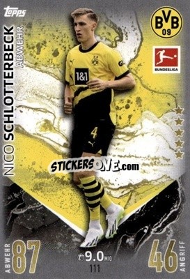 Cromo Nico Schlotterbeck - German Fussball Bundesliga 2023-2024. Match Attax
 - Topps