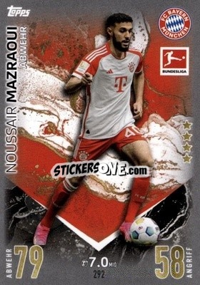 Sticker Noussair Mazraoui - German Fussball Bundesliga 2023-2024. Match Attax
 - Topps