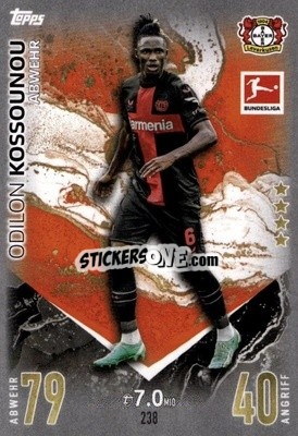 Sticker Odilon Kossounou - German Fussball Bundesliga 2023-2024. Match Attax
 - Topps