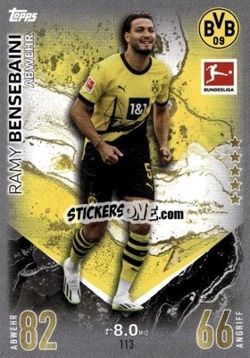 Sticker Ramy Bensebaini - German Fussball Bundesliga 2023-2024. Match Attax
 - Topps