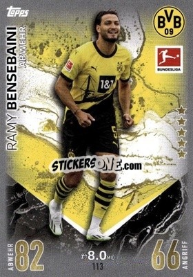 Figurina Ramy Bensebaini - German Fussball Bundesliga 2023-2024. Match Attax
 - Topps