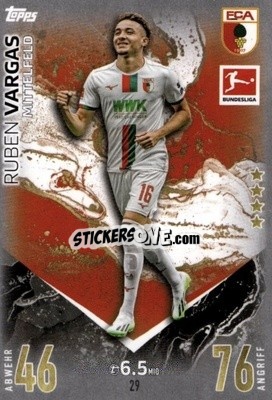 Sticker Ruben Vargas - German Fussball Bundesliga 2023-2024. Match Attax
 - Topps