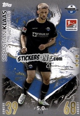 Sticker Sebastian Klaas - German Fussball Bundesliga 2023-2024. Match Attax
 - Topps