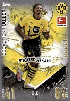 Figurina Sebastién Haller - German Fussball Bundesliga 2023-2024. Match Attax
 - Topps