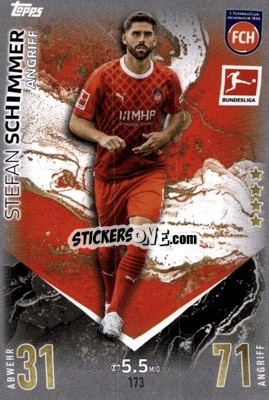 Cromo Stefan Schimmer - German Fussball Bundesliga 2023-2024. Match Attax
 - Topps