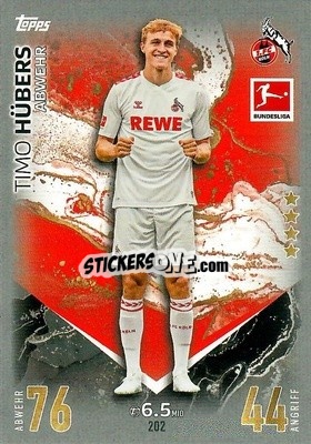 Sticker Timo Hübers - German Fussball Bundesliga 2023-2024. Match Attax
 - Topps