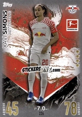 Cromo Xavi Simons - German Fussball Bundesliga 2023-2024. Match Attax
 - Topps