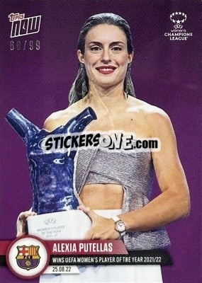 Sticker Alexia Putellas - Now UEFA Champions League 2022-2023 n. 5p - Topps