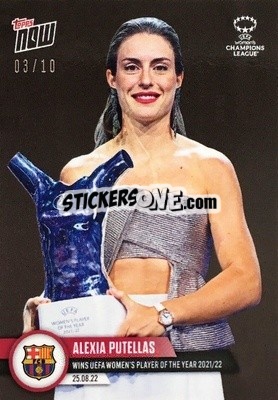 Sticker Alexia Putellas - Now UEFA Champions League 2022-2023 n. 5b - Topps