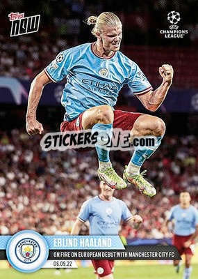 Sticker Erling Haaland - Now UEFA Champions League 2022-2023 n. 6 - Topps