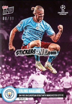 Sticker Erling Haaland - Now UEFA Champions League 2022-2023 n. 6p - Topps