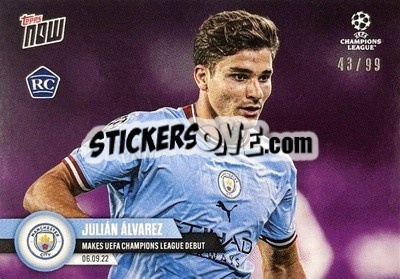 Sticker Julian Alvarez - Now UEFA Champions League 2022-2023 n. 7p - Topps