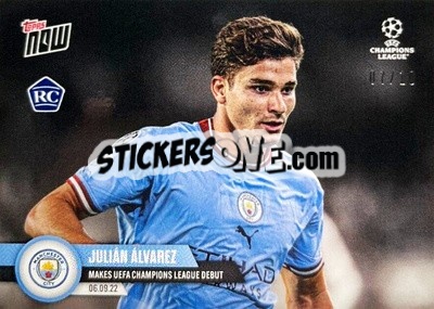 Sticker Julian Alvarez - Now UEFA Champions League 2022-2023 n. 7b - Topps
