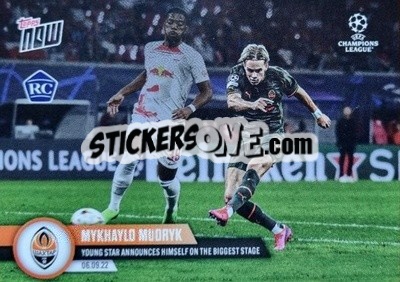 Sticker Mykhaylo Mudryk - Now UEFA Champions League 2022-2023 n. 11 - Topps