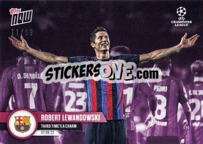 Sticker Robert Lewandowski - Now UEFA Champions League 2022-2023 n. 13p - Topps