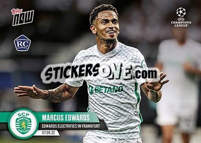 Sticker Marcus Edwards - Now UEFA Champions League 2022-2023 n. 16 - Topps