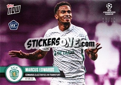 Sticker Marcus Edwards - Now UEFA Champions League 2022-2023 n. 16p - Topps