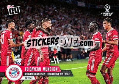 Sticker FC Bayern München - Now UEFA Champions League 2022-2023 n. 18 - Topps