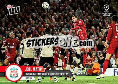 Sticker Joel Matip - Now UEFA Champions League 2022-2023 n. 21 - Topps