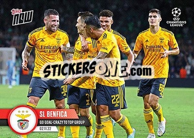 Sticker SL Benfica - Now UEFA Champions League 2022-2023 n. 64 - Topps