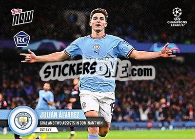 Sticker Julian Alvarez - Now UEFA Champions League 2022-2023 - Topps