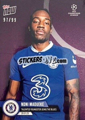 Sticker Noni Madueke - Now UEFA Champions League 2022-2023 n. 72p - Topps