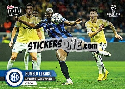 Sticker Romelu Lukaku - Now UEFA Champions League 2022-2023 - Topps