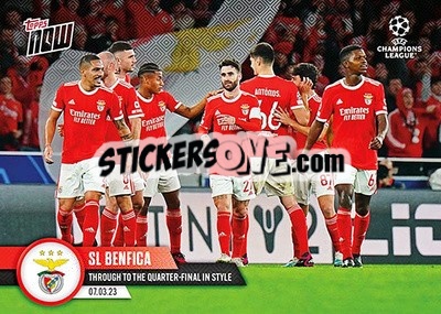 Sticker SL Benfica - Now UEFA Champions League 2022-2023 n. 88 - Topps