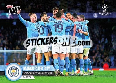 Sticker Manchester City - Now UEFA Champions League 2022-2023 n. 91 - Topps