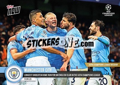 Sticker Manchester City - Now UEFA Champions League 2022-2023 n. 93 - Topps