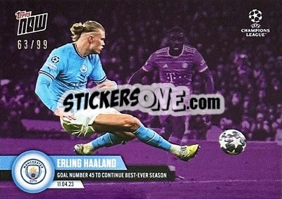 Sticker Erling Haaland - Now UEFA Champions League 2022-2023 n. 94p - Topps