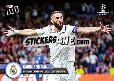 Sticker Karim Benzema - Now UEFA Champions League 2022-2023 n. 96 - Topps