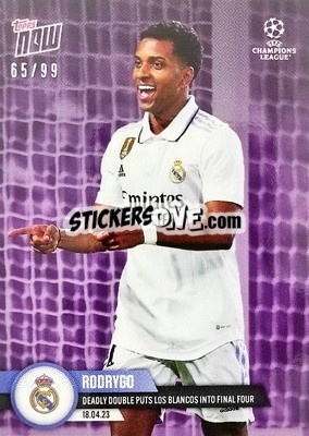 Sticker Rodrygo - Now UEFA Champions League 2022-2023 n. 99p - Topps