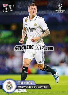 Sticker Toni Kroos - Now UEFA Champions League 2022-2023 n. 100 - Topps