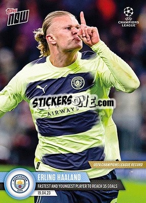 Sticker Erling Haaland - Now UEFA Champions League 2022-2023 n. 102 - Topps