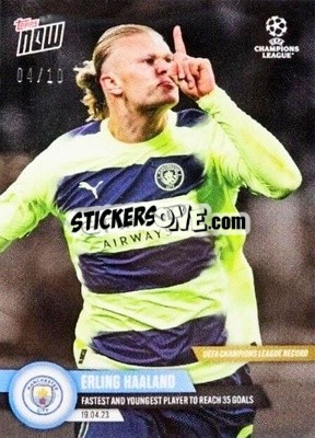 Sticker Erling Haaland - Now UEFA Champions League 2022-2023 n. 102b - Topps