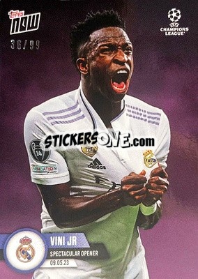 Sticker Vini Jr - Now UEFA Champions League 2022-2023 n. 104p - Topps