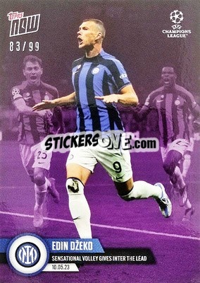 Sticker Edin Dzeko - Now UEFA Champions League 2022-2023 n. 106p - Topps